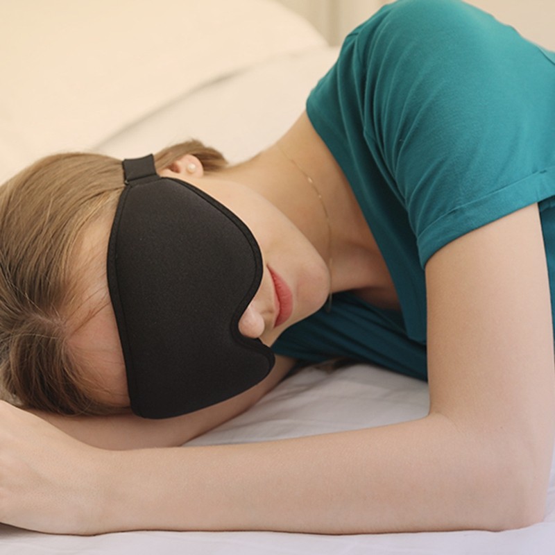 Mặt nạ ngủ 3D Memory Foam-Có thể điều chỉnh Eye Shade Blindfold, Light Pressure Sleep Aid