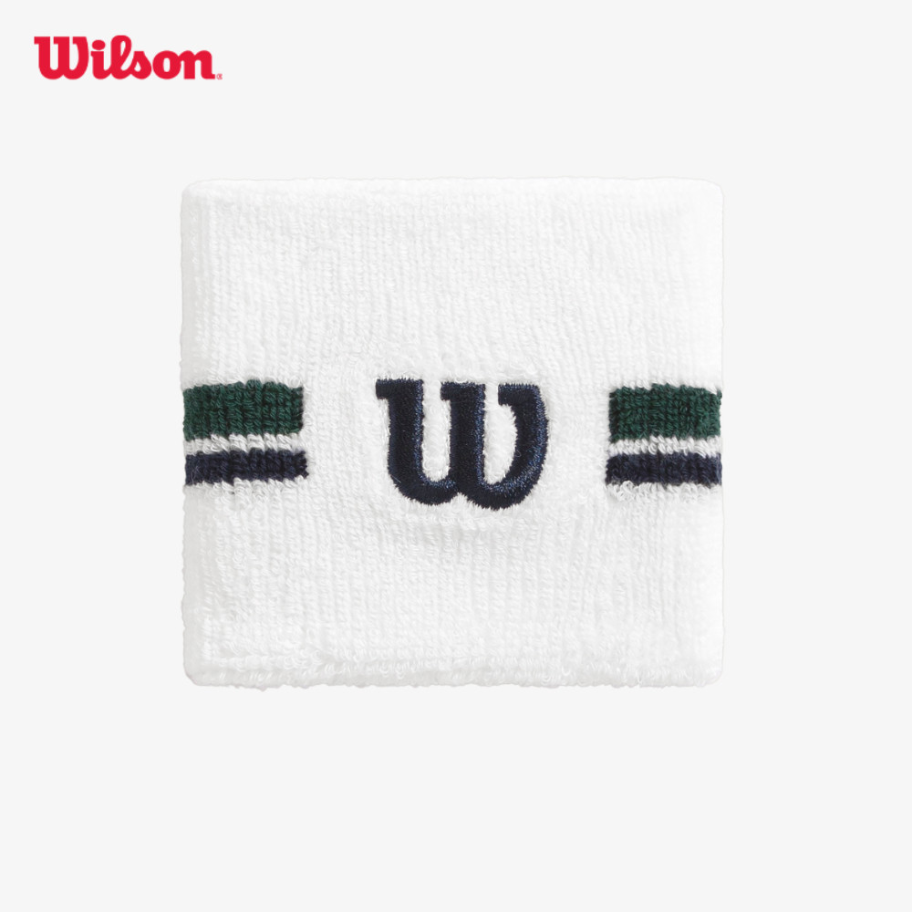 Wilson U Classic Stripe Sweatbands Sandrift OS Băng Cổ Tay Thể Thao WU00066511