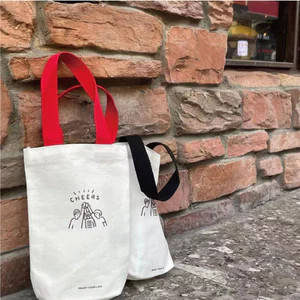 Trà Sữa Túi Tote Cách Nhiệt Cốc Nước Túi Trà Sữa Đơn Giản Di Động Vải Lanh Cotton Túi In Hoa Văn Màu IHCL