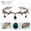 IFASIN Elf Tiara, Lá kim cương giả Vương miện cổ tích, Chủ đề cổ tích Hợp kim tóc Trang sức đám cưới