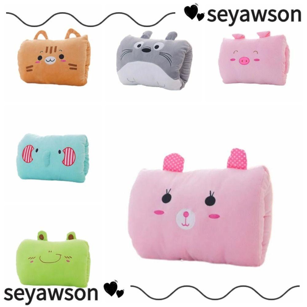 Găng tay sưởi ấm tay SEYAWSON, Gối sang trọng hoạt hình động vật cho trẻ em, Đồ chơi dễ thương Gối ngủ bằng vải PP sang trọng Đệm dành cho người lớn