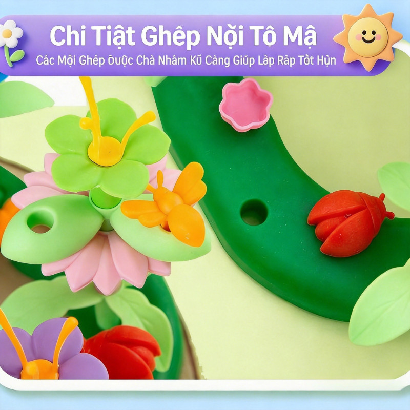Bộ Xếp Hình Vườn Hoa DIY – Chủ đề Khu Vườn Trên Mây, 49/98/148 Mảnh, đa Dạng Mẫu Mã, đồ Chơi Sáng Tạo Cho Bé