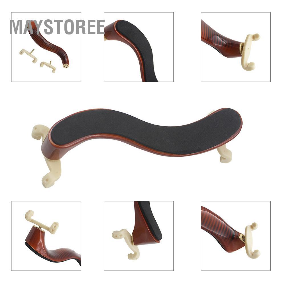 Maystoree Bộ phận tựa vai đàn violon Phụ kiện gỗ có đệm mềm cho kích thước 4/4 3/4