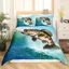 QGSX Cá Duvet Cover Bộ Chăn Ga Gối Câu Cá Cho Thanh Thiếu Niên Bé Gái Trang Trí Phòng Động Vật Biển Duvet Cover