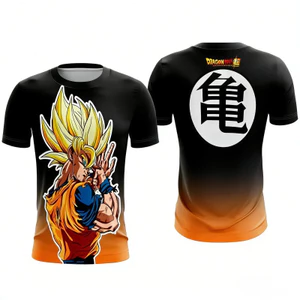Mùa Hè Dragon Ball Goku Kame 3D In Áo Thun Thoáng Khí Ẩm Xẻng Tay Ngắn Tee Cho Nam