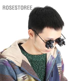 Rosestoree Rosestoree Haofy Chuyên Nghiệp Sửa Chữa Đồng Hồ Mắt 20xMagnifying Kính Lúp Thợ Kim Hoàn Dụng Cụ LED Ống Kính Kính Lúp