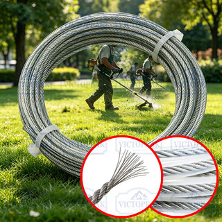 Dây thép tròn 2.4mm X 5m Dây tông đơ Nylon để cắt bàn chải Dây tông đơ bền