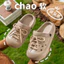 Phong Cách Mới Lỗ Giày Nữ Sinh Viên Phiên Bản Hàn Quốc EVA Ren-Up Dép Dép Mùa Hè Chống Trơn Trượt Bên Ngoài Chúng Tôi
