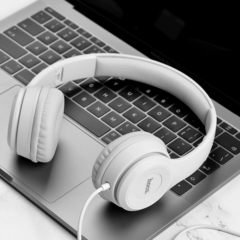 Tai nghe chụp tai có dây Hoco W21, Âm bass tốt, tai nghe học tập, kết nối mượt mà, hàng chính hãng, bảo hành 6 tháng