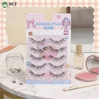 Quạt Nhỏ Pháp Lông Mi Giả Tự Nhiên C Curl Cụm Đơn Đen 7-12mm Hỗn Hợp
