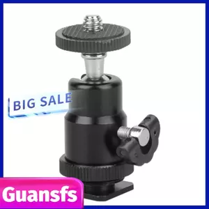 Guansfs Mini Ball Head Di Động Toàn Cảnh 360 Độ Chân Máy Nhôm Gắn Máy Ảnh Với Giày Nóng Cho Micro Ánh Sáng Nhanh
