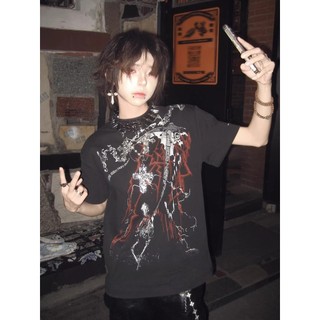 Áo thun nam tay ngắn phong cách punk truyền thống Mỹ, cổ điển