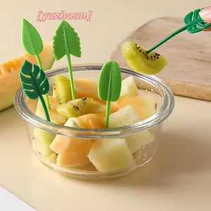 10 Chiếc Trái Cây Trẻ Em Pis Kim Sti Răng Mini Sáng Tạo Hình LáFruit Bánh Món Tráng Miệng Nĩa Thực Phẩm Hộp Cơm Trưa Trang Trí Phụ Kiện Bento