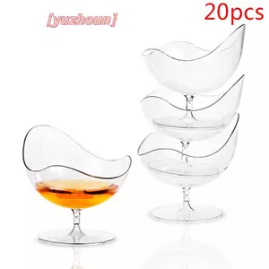 20 CÁI Bộ đồ ăn 50ml Cốc tráng miệng Tiệc cưới Ly đuôi trong suốt