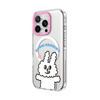 CASECASE X Bunny 's Hug Case HỒNG CAMERA RING EDITION Tác động Vỏ hút từ tính trong suốt cho iPhone 17 / 16 / 15 / 14 / 13 Pro Max Air với bao bì cao cấp