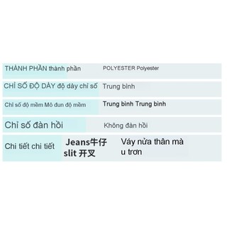 Hàng sẵn có XXL - Váy denim cotton cao cấp thiết kế eo cao, dáng hiện đại