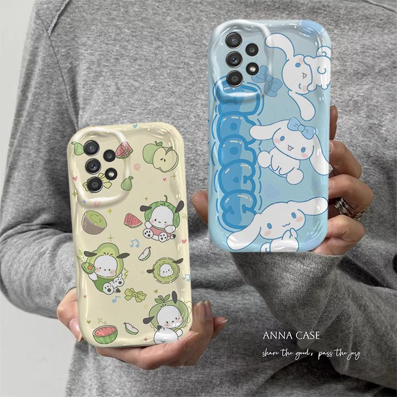 Ốp Lưng Cho Samsung Galaxy A13 A23 A32 A33 A52 A52S 4G 5G Phim Hoạt Hình Kem Sanrio Cặp Đôi Mềm TPU 3D Sóng Silicon Vỏ Điện Thoại