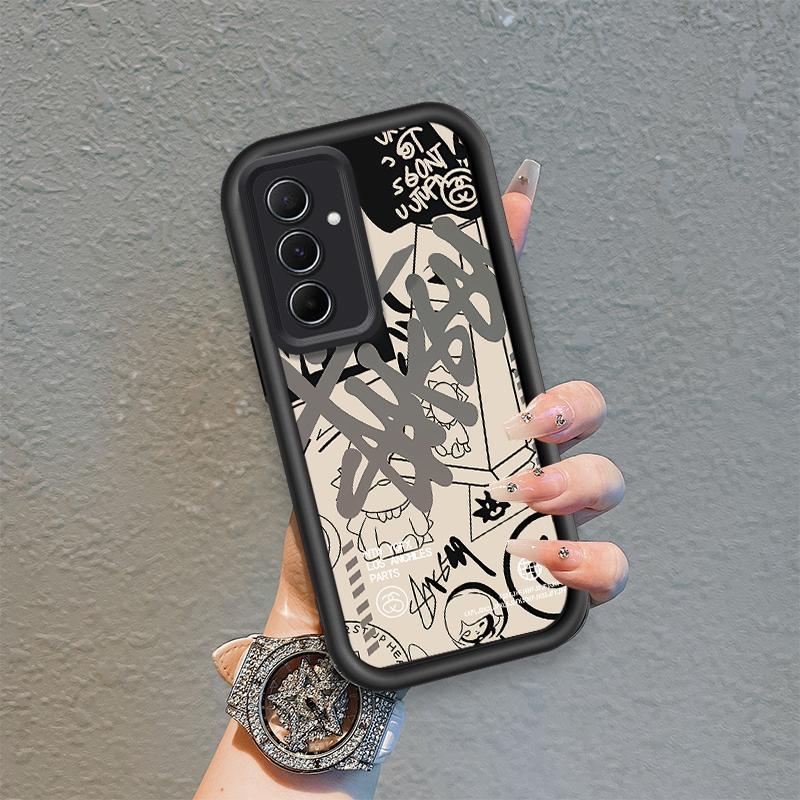 Ốp Lưng Cho Samsung A04S A05S A14 A15 A25 A35 A55 A16 A56 A17 5G Phim Hoạt Hình Silicon Nghệ Thuật Mềm Ốp lưng TPU Bi-a Xu Hướng Mắt Thiên Thần Chống Sốc Ốp Lưng