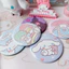 【Roshy】Gương nhỏ hình trái tim Melody Girl Gương tròn nhỏ sáng tạo Gương cầm tay hoạt hình Sanrio