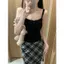 Màu Trơn Áo Vest Nữ Slim Với Ren Gợi Cảm Và Miếng Lót Ngực, Phù Hợp Làm Crop Tops Không Tay