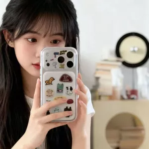 Mèo và chó dễ thương nhật báo áp dụng cho 171615pro vỏ điện thoại 141312 lỗ 11 vỏ