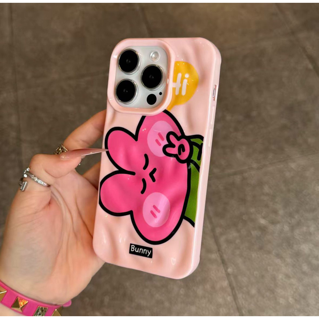 Vỏ lưng iPhone họa thỏ chó cá sấu vân đá thiên thạch mềm mại tương thích 17, 16, 15