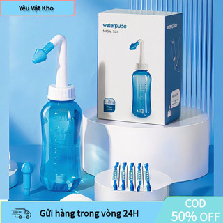 【COD】Bình rửa mũi Water Pulse 300ml, làm sạch nhẹ nhàng không kích ứng, phù hợp cho người bị viêm xoang mãn tính.