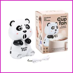 Quạt Làm Mát Cà Phê 3 Tốc Độ Gấu Trúc Thiết Bị Sạc USB Di Động Quạt Làm Mát Sữa Cho Cà Phê Nước Súp lyuvn Hàng Ngày