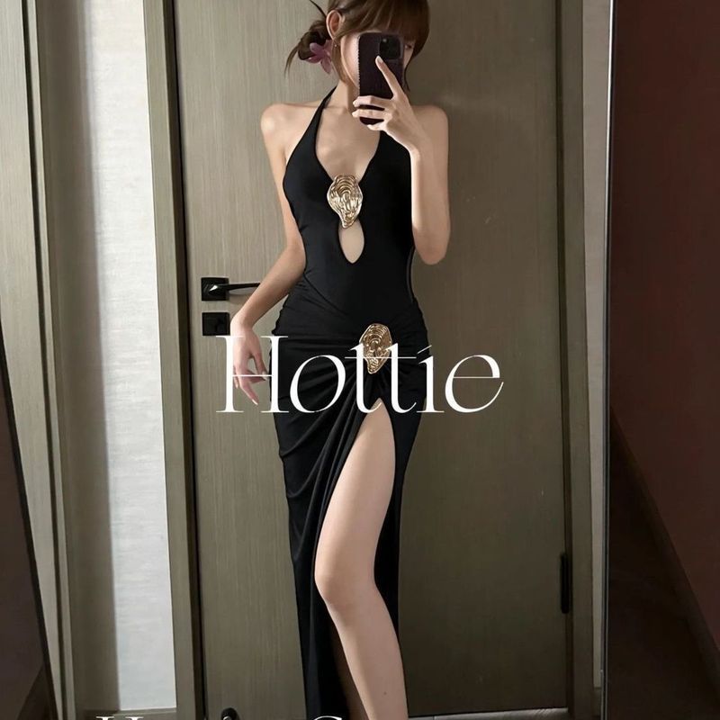 Gợi Cảm Cao Cấp Đen Dây Ôm Hơn Nhìn Một Mảnh Đồ Bơi Nữ Mông Đuôi Cá Váy Dài Nóng Mùa Xuân Đi Biển Kỳ Nghỉ Trưởng Thành Hoàng Gia Chị