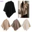 Saia dệt kim và Poncho dày ấm áp, phù hợp thời trang hàng ngày và mùa thu đông