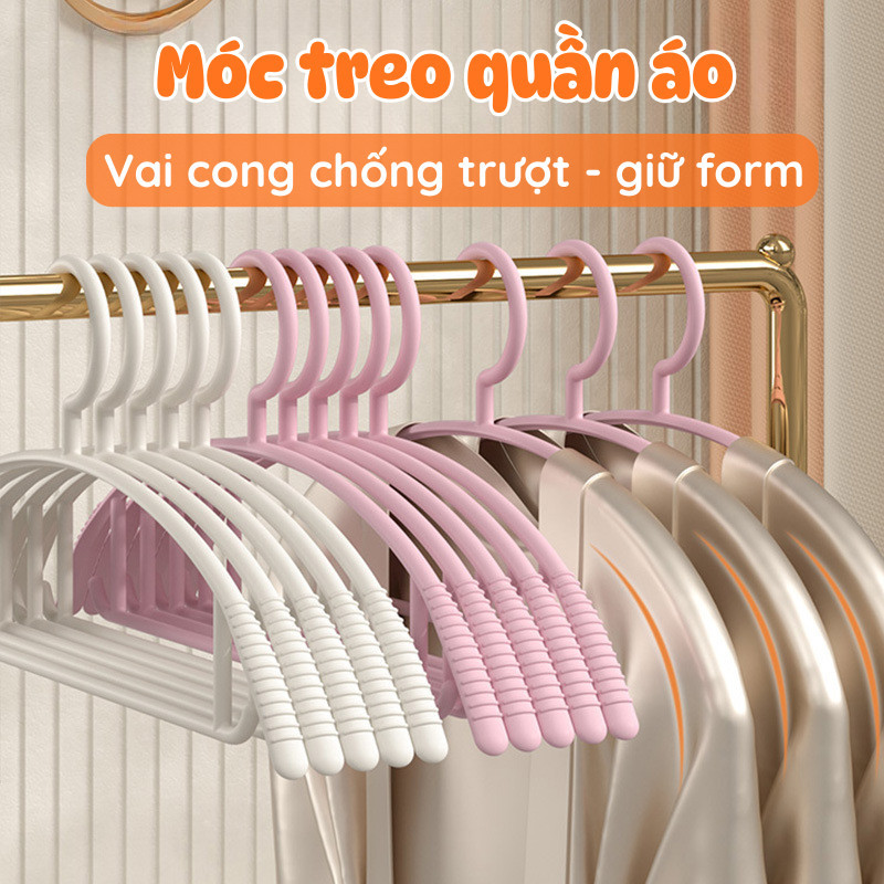 Móc Treo Quần Áo Sang Trọng Chống Trượt, Móc Phơi Thiết Kế Vai Cong Liền Mạch Thiết Kế Bo Tròn Không Vết Lằn