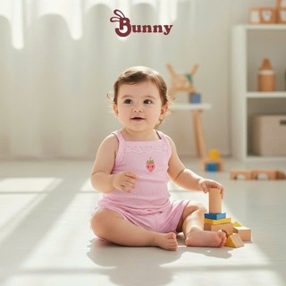 Bộ 2 dây bé gái mùa hè xinh xắn hiệu Bunnybaby cho bé 0-24 tháng Bubbybaby-GV