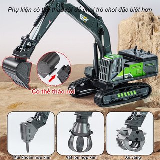 Bộ xe đồ chơi xây dựng ABS Bộ máy trộn cần cẩu quán tính Xe tải xoay 360 cánh tay trẻ em chơi