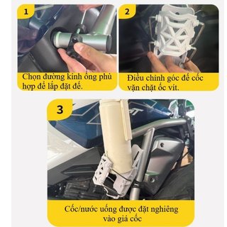Xe Máy Xe Đạp Cốc Giá Đỡ Tự Động Cầm Có Thể Điều Chỉnh Nhựa Bền Đa Năng Phù Hợp Với MTB ATV Đi Lại Hàng Ngày