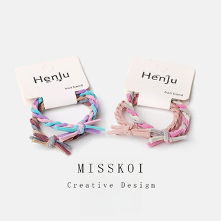 MISMEMO Gói Thẻ Dây Xoắn Bím Tóc Nhiều Màu Sắc, Phong Cách Hàn Quốc