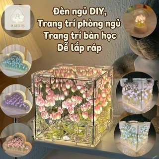 Acrylic Tulip Đèn Ngủ Cube Cloud Orb LED Soft Glow Bàn Làm Việc Trang Trí Phòng Ngủ Quà Tặng