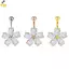 YEI Nhẫn rốn bụng dáng dangling gothic, steel zircon tinh tế, phụ kiện gợi cảm mới