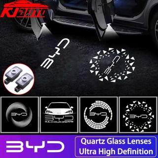 Đèn chào mừng cửa ô tô BYD - Đèn LED máy chiếu ống kính thủy tinh HD cho BYD Atto 3 Dolphin D1 E6 Seal U Han Sealion Tang Song Plus [Chỉ phù hợp với cửa chính hãng với đèn nhà máy.]