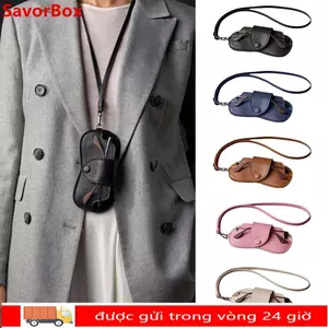 Túi đựng kính râm SAVORBOX bằng da PU bền bỉ, có dây buộc tiện lợi