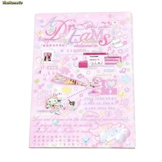 THEHOMECO Sticker Book, Nhãn dán nhật ký màu hồng phong cách Nhật Bản, Phim hoạt hình 24 trang Quà tặng Sổ lưu niệm Nhãn dán Đồ dùng văn phòng phẩm