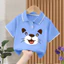 Dễ Thương Hổ Sư Tử Động Vật Đồ Họa Tee Hoạt Hình In Hàng Đầu Quần Áo Hàng Ngày Cho Trẻ Em Mặc Đường Phố Hàng Ngày