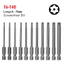 1 Mũi tuốc nơ vít Torx đầu từ tính -T40 75mm An ninh Tamper Proof Star
