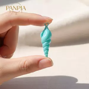 PNIAP - Mặt Dây Chuyền Hình Nàng Tiên Cá Ốc Viền Xanh, Phù Hợp Cosplay và Dự Tiệc, Quà Tặng Perfect cho Fan