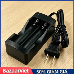 Bộ sạc pin 18650 2 khe đa năng dùng cho nhiều thiết bị Số khe: Khe cắm kép / 2 khe،chống sạc quá،Sạc pin lithium