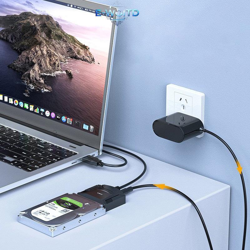 Cáp E-WOITD USB 3.0 Sang SATA Sata III Sang USB Adapter Cáp Chuyển Đổi Hỗ Trợ 2.5 / 3.5 Inch SSD Bên Ngoài HDD Adapter Ổ Cứng E-WOITD