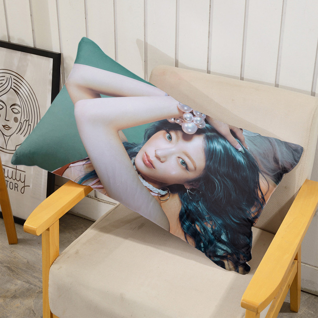 Vỏ gối ITZY 'Motto 'Vỏ gối bằng vải Polyester hình chữ nhật một mặt, có thể giặt được, Thích hợp để trang trí phòng khách giường Sofa (Không bao gồm lõi)
