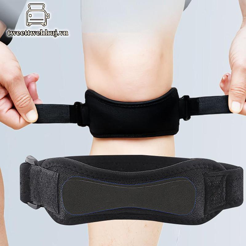 Băng quấn đầu gối điều chỉnh được, pad EVa mềm, bảo vệ dây chằng patella, hỗ trợ vận động và giảm đau, unisex