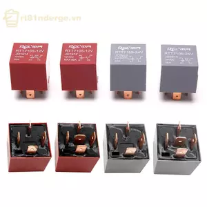 Ge Chống Nước Hạng Nặng Rơ Le 4 / 5Pin DC 24V 12V 80A Đèn Pha Ô Tô Rơ Le Ô Tô n