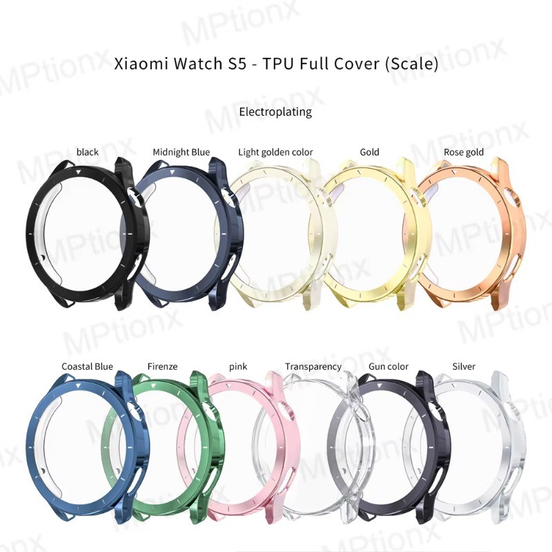 TPU Dành Cho xiaomi Watch S5 Ốp Lưng Phụ Kiện Bảo Vệ Màn Hình Cho Mi Watch S5 Vỏ TPU Mềm + Phim Full Cover Vỏ Bảo Vệ