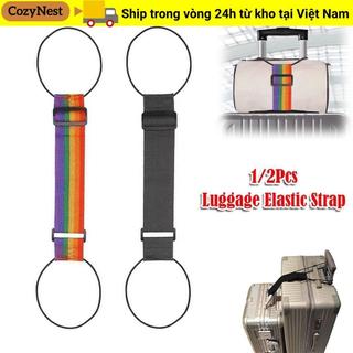 COZYNEST 1 / 2 Dây buộc hành lý, Dây đeo đàn hồi hành lý có thể tái sử dụng đa năng, Vali du lịch có thể điều chỉnh Dây đeo cố định Phụ kiện Luggag